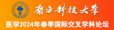 淫荡逼网址南方科技大学医学2024年春季国际交叉学科论坛